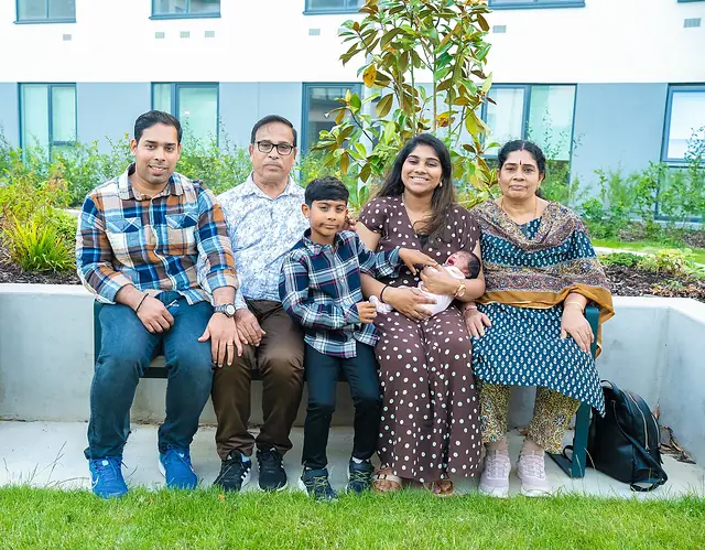 Newborn with family, Dublin