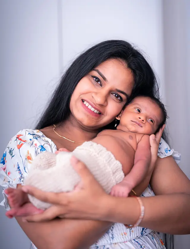 Sleeping newborn portrait
