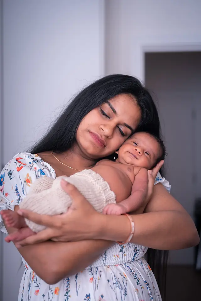 Sleeping newborn portrait