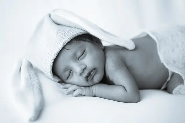 Sleeping newborn portrait