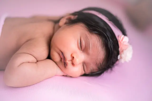 Sleeping newborn portrait