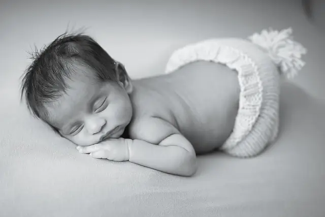 Sleeping newborn portrait