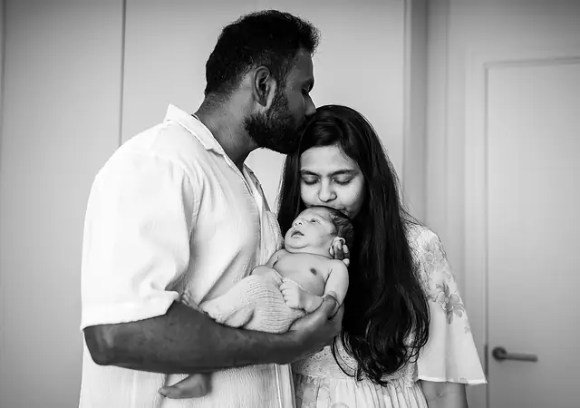 Sleeping newborn portrait