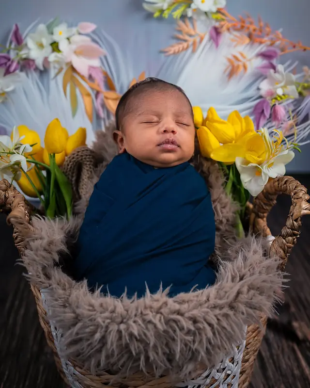 Sleeping newborn portrait